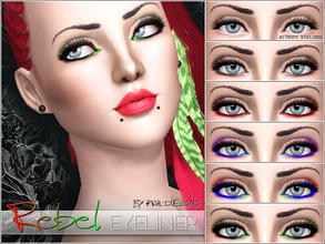 Sims 3 — Rebel Eyeliner by Pralinesims — New beautiful eyeliner with eyelid depth for your sims! Your sims will love