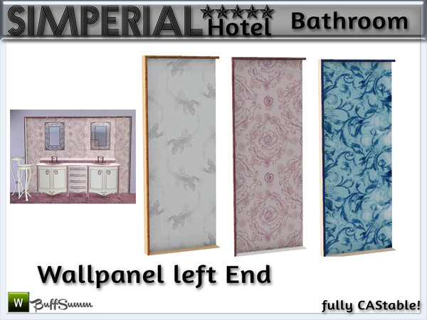 Sims 3 — Simperial Bath Wallpanel L by BuffSumm — Modular inbuild wallpanels - left side. Matching the SIMPERIAL*****