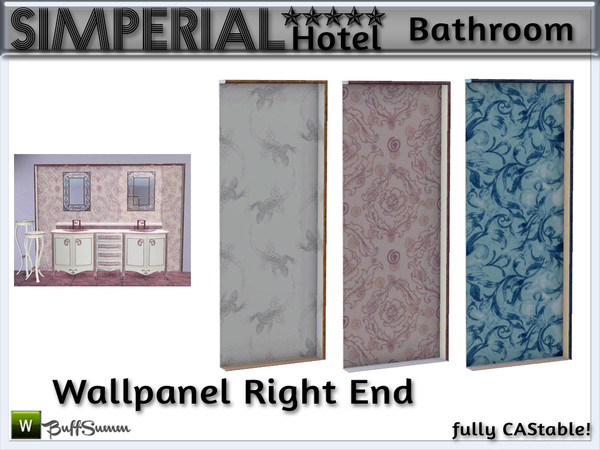 Sims 3 — Simperial Bath Wallpanel R by BuffSumm — Modular inbuild wallpanels - right side. Matching the SIMPERIAL*****