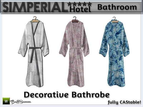 Sims 3 — Simperial Bath Bathrobe by BuffSumm — Decorative bathrobe matching the SIMPERIAL***** Bathroom. ***TSRAA***