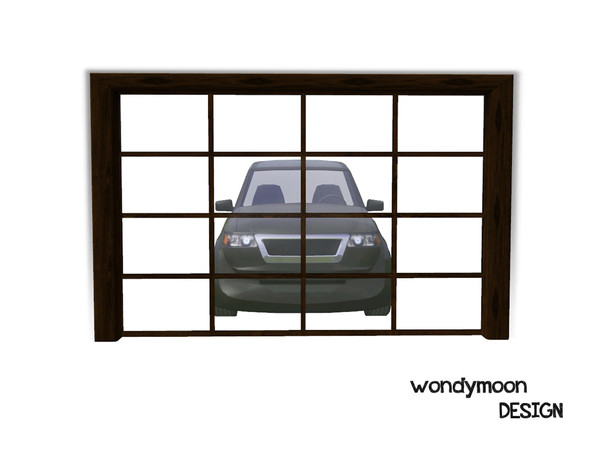 Sims 3 — Garage Door (Full Glass) by wondymoon — - Build Set 4 - More Modern - Garage Door (Full Glass) - wondymoon@TSR -