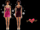 Sims 3 — Lacey Top Silk Dress by opheyuki2 — Lacey top silk dress with two recolorable channel.