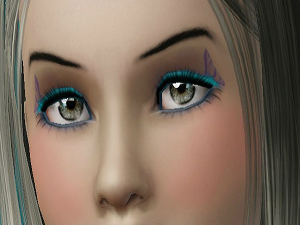 Sims 3 — Butterfly Eyeshadow by Precious_Sims — Color changeable butterfly eyeshadow