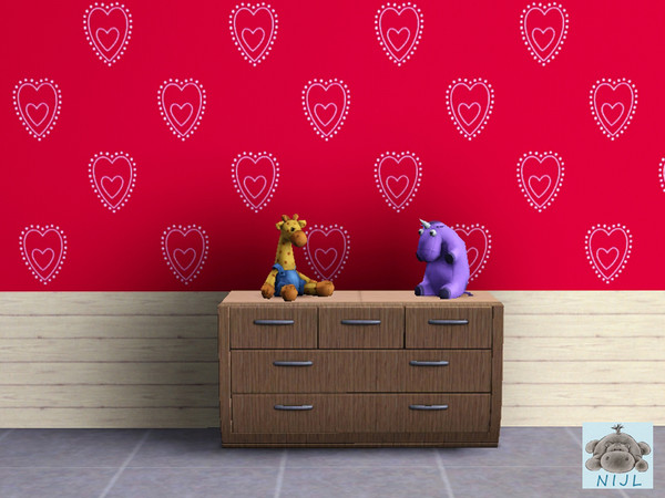 Sims 3 — pattern love 15 by nijl — This is a pattern of hearts. This pattern is very beautiful in a romantic room.