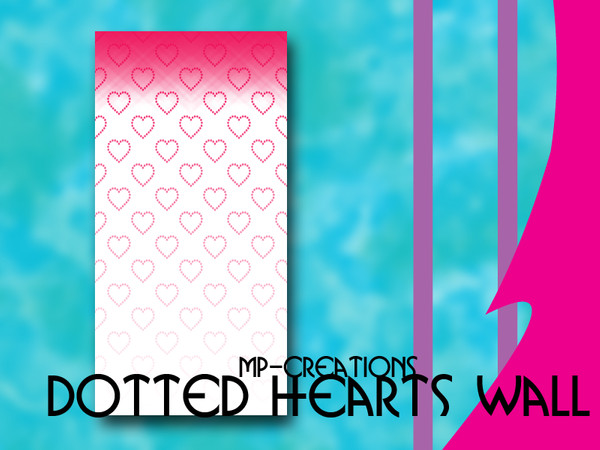 Sims 3 — Basic Dotted Hearts by mrpensieve2 — Wall #3 *Basic Dotted Hearts Good for small living rooms and kid's room.