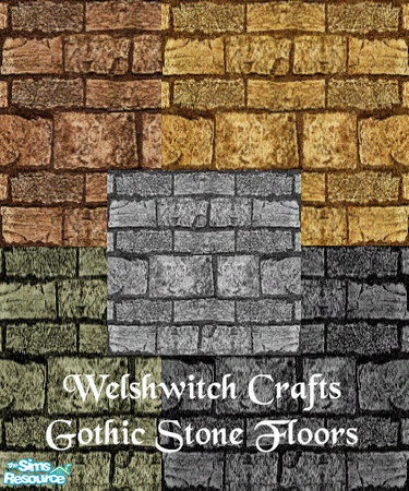 Sims 2 — Gothic Stone Floors by WelshWitch — Great stone floors for your cottages, castles & medieval homes. Set of