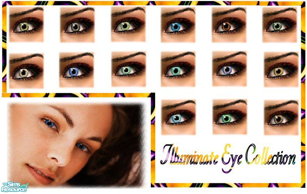 Sims 2 — Illuminate Eye Collection by fortunecookie1 — These are very unique. With a vastly different shine than my