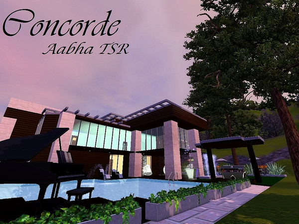 Sims 3 — Concorde by Aabha2 — Modern Lavish House(built on 74,Landgrab Ave)for Rich and Fun-Loving Sims.It has MAIN
