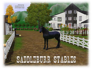 Sims 3 — Saddleburr Stables - 3 Bed by Illiana — If you love horses then this is the perfect home for you! Outside you