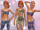 Sims 3 — Glitzy Sequin Set - TEEN by DiamondRose2 — This Glitzy Sequin set contains two clothing items, a Glitzy Sequin
