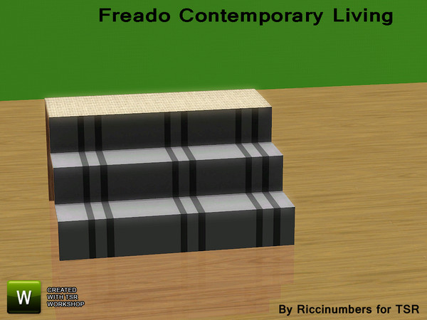 Sims 3 — Freado Living Stair Shelf Middle by TheNumbersWoman — A Little Art, a little contemporary living in style. By