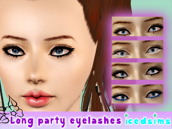 Sims 3 — Long party eyelashes by CherryBerrySim — New eyeliner with eyelashes for your sims!