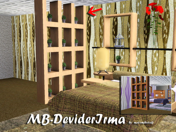 Sims 3 — MB-DeviderIrma by matomibotaki — MB-DeviderIrma, new wall high divider,with 12 cutouts and 12 slots for