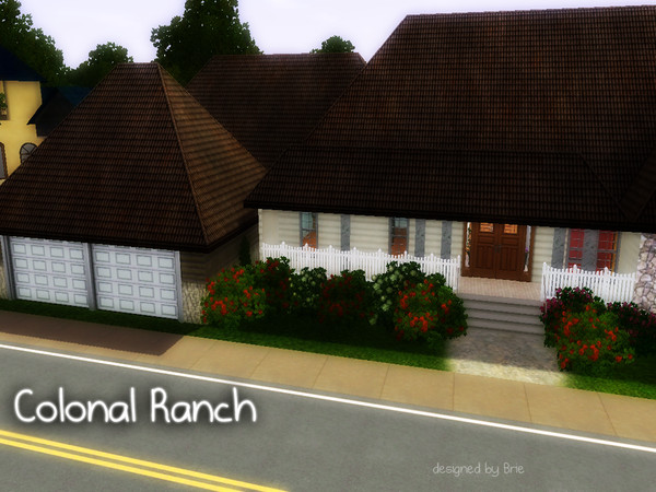 Sims 3 — Colonal Ranch by MrsSimmerBrie — Cute little Cottage style ranch home for a small family of about 3 will love