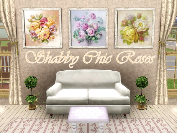 Sims 3 — Painting Blanche roses set by timi722 — Shabby chic painting set with blanche roses. Nice decoration for living