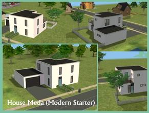 Sims 2 — House Meda (Modern Starter) by Arashi16 — A small two storied house for starter families, roommates etc. Lightly