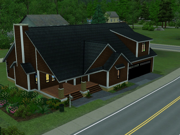 Sims 3 — Compact Charmer by slsaul — Compact home with 3 bedrooms plus 3 bathrooms. Main floor features an open plan