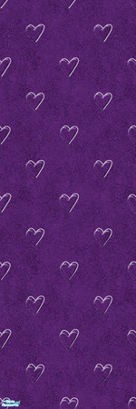 Sims 2 — Studio K Affection - Grape by StudioKhagerks — Cute heart design on a sponge texture background. Category: