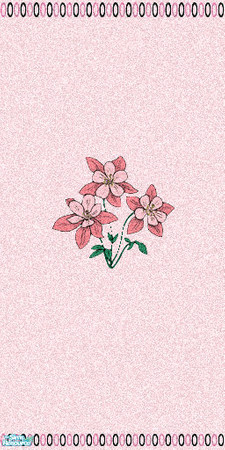Sims 2 — \"fleures roses set\"  -  wall by milla184 — :)
