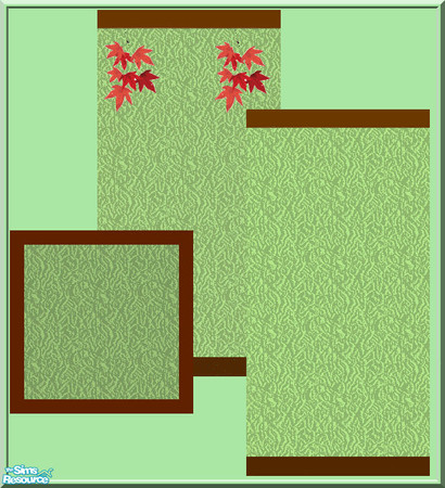 Sims 2 — feuilles rouges set by milla184 — :)