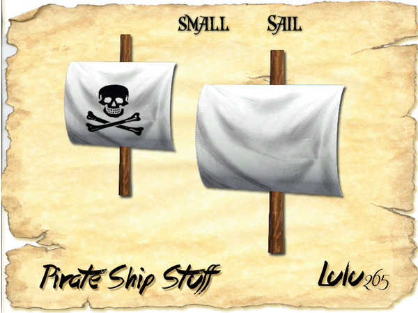 Sims 3 — Pirate Ship Stuff Small Sails by Lulu265 — part of the *FREE* Pirate Ship Stuff Set. Please don't clone my