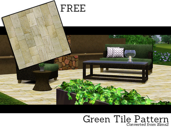 Sims 3 —  Green tile by Angela — [Sims2] Green tile