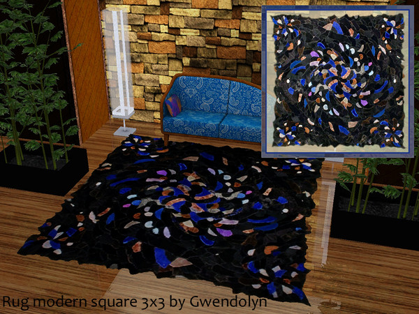 Sims 3 — GW_Rug modern square by Gvendolin2 — Handmade plush carpet looks great in any kind of interior.