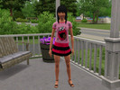 Sims 3 — CookieMonster ~ Dipped in Pink~ by illovesims3982 — For teen girls, a pink tee with a pink cookie monster. Fun