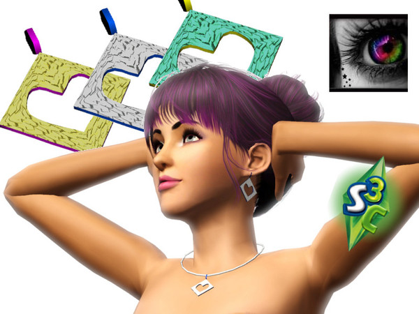 Sims 3 — Tauronas Set eckiges Herz by Taurona — New meshes are created. Everything is recolorable. The Set is basegame