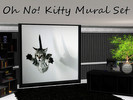 Sims 3 — Oh No! Kitty Mural Set by rnielson112 — This is a 3 part mural set. This kitty has taken the leap and is totally