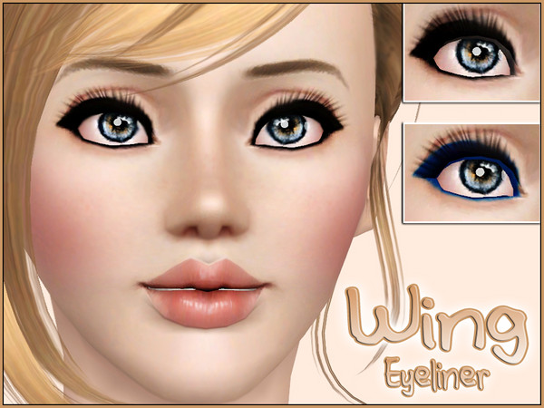 Sims 3 — Wing eyeliner by CherryBerrySim — New eyeliner with wing for your sims!