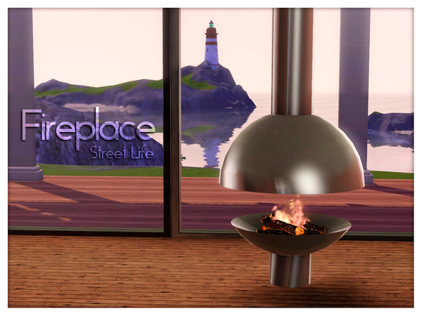 Sims 3 — Fireplace Street Life by Kiolometro — Street life, bold and strong. Your Sims enjoy their new furniture.