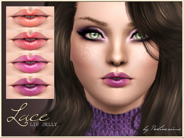 Sims 3 — Lace Lip Jelly WITH TEETH by Pralinesims — New realistic lipstick for your sims! Your sims will love their new