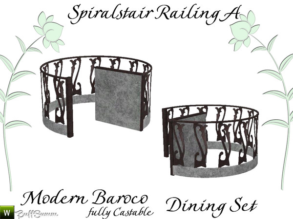 Sims 3 — Modern Baroco Railing A by BuffSumm — Part of the Diningroom-Set *Modern Baroco*