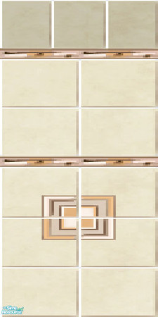 Sims 2 — Tile Set HG 002 - Wall 2a by lolote — It comes from the game Hotel Giant
