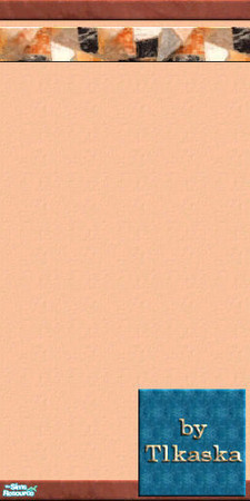 Sims 2 — TC61 KatCat\'s Kitchen - Peach Wall by tlkaska — This orange tiled kitchen with whethered wood furniture and