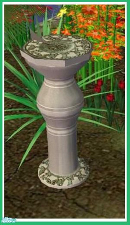 Sims 2 — Hidden Garden Sundial by cat3cm — A new sundial for the Hidden Garden Set.