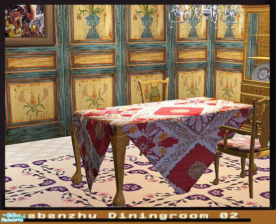 Sims 2 — HUabanzhu Diningroom 02 - table by huabanzhu — 
