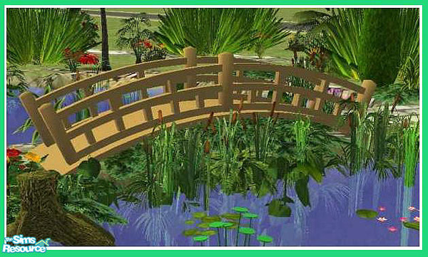 Sims 2 — Hidden Garden Bridge by cat3cm — A new decorative bridge for the Hidden Garden Set.