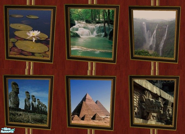 Sims 2 — Landscape Set 2 by MinnieMinPin — 6 prints ~ Found under Mr. Badger Portrait. 2 tiled. Enviroment 1.