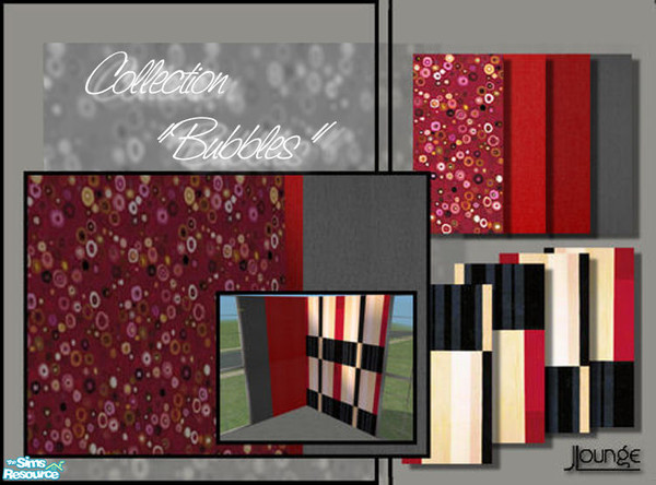 Sims 2 — Bubbles - set by JLounge — The \"Bubbles\" set is made to be used for intern walls. It can also be