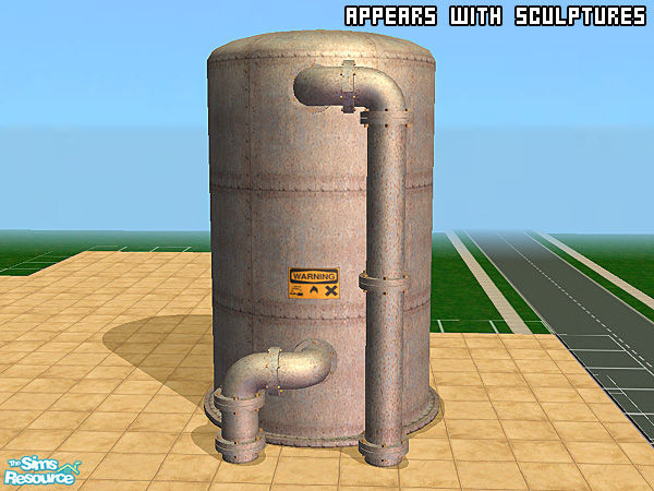 Sims 2 — Chemical storage tank Mesh by BeOSBoxBoy — A massive tank to store your worries away for another generation. 4x4