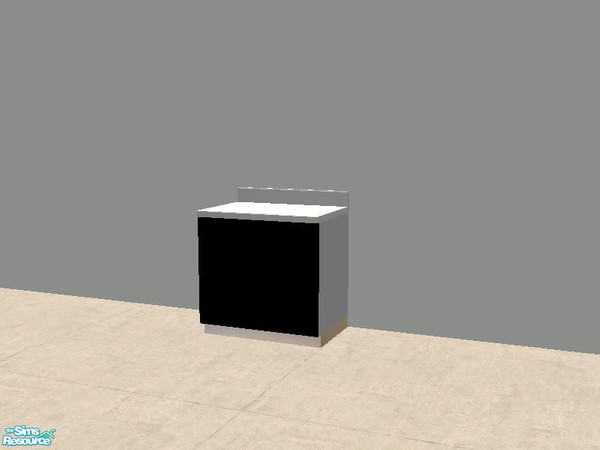 Sims 2 — Plastic/BLACK Kitchen - Counter by buraigabor — Counter
