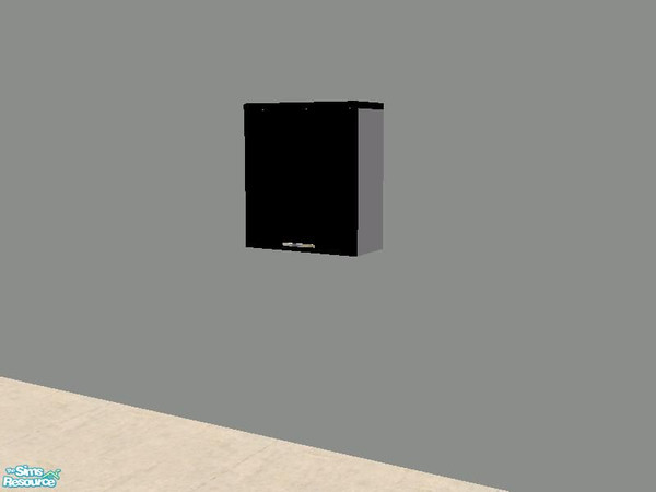 Sims 2 — Plastic/BLACK Kitchen - Cabinet 1 by buraigabor — Cabinet 1