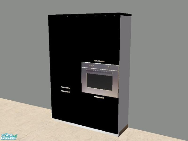 Sims 2 — Plastic/BLACK Kitchen - Bigcupboard by buraigabor — Bigcupboard