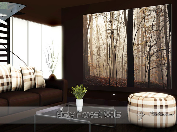 Sims 3 — Misty Forest Walls by Pralinesims — By Pralinesims