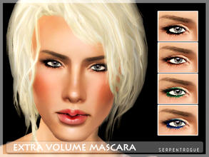 Sims 3 — Extra Volume Mascara by Serpentrogue — teen, y.a, adult, elder female one recolourable area base game compatible
