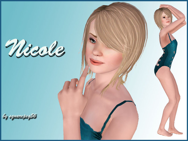Sims 3 — Nicole by squarepeg56 — Nicole is a cute, real girl who requested I make her and her best friend as sims. I