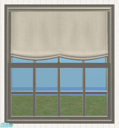 Sims 2 — Short Roman Blind 2tile by simtomatic — To match the Beach House plain windows.