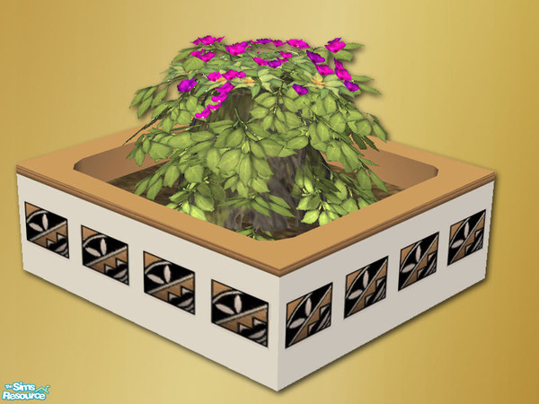Sims 2 — Vista Patio - Dining - Bougainvillea Planter by Shakeshaft — Part of a patio dining set to compliment my Vista